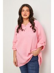 Curvy Lady Tunika w kolorze jasnoróżowym rozmiar: 48/50. Różowe tuniki damskie Curvy Lady, bez wzorów, klasyczne, bez kołnierzyka, bez ramiączek. Za 122.96 zł.