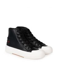 Love Moschino Trampki | JA15022G1MIA0 | Kobieta | Czarny. Czarne trampki damskie Love Moschino, bez wzorów, z jeansu, bez zapięcia. W wyprzedaży za 499.00 zł.