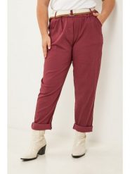 Curvy Lady Spodnie w kolorze bordowym rozmiar: 48/50. Czerwone spodnie materiałowe damskie Curvy Lady, bez wzorów, z bawełny. Za 152.99 zł.