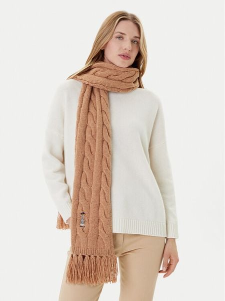 Polo Ralph Lauren Szalik 455981434003 Brązowy. Brązowe szaliki damskie Polo Ralph Lauren, bez wzorów, z wełny. Za 419.99 zł.