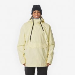 Kurtka narciarska i snowboardowa damska Quechua Anorak 500 oversize. Czerwone kurtki damskie QUECHUA, na zimę, l, bez wzorów, z materiału, z kapturem. Za 399.99 zł.