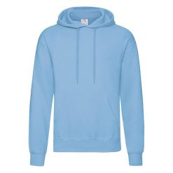 Bluza Fruit Of The Loom Classic Hooded Adult Blue Cielo. Białe bluzy damskie Fruit of the Loom, na zimę, bez wzorów. Za 185.99 zł.