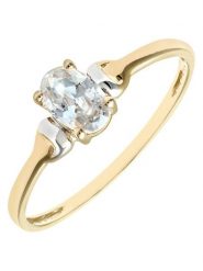 Revoni Złoty pierścionek z szafirem rozmiar: 49. Żółte pierścionki damskie Revoni, z cyrkonią, złote. Za 782.99 zł.