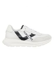 Patrizia Pepe Skórzane sneakersy w kolorze biało-czarnym rozmiar: 39. Białe obuwie sportowe damskie Patrizia Pepe, bez zapięcia. Za 373.35 zł.