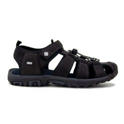 Sandały sportowe do trekkingu i turystyki unisex FROSTY II Izas. Czarne sandały damskie Izas, bez wzorów, z gumy, bez obcasa, bez zapięcia. Za 182.57 zł.