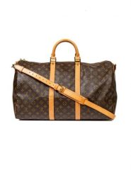 Louis Vuitton Torba podróżna "Keepall" w kolorze brązowym - 50 x 26 x 22 cm rozmiar: onesize. Brązowe torby podróżne Louis Vuitton, bez wzorów, z materiału. Za 5,798.99 zł.