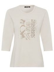 Olsen Koszulka w kolorze beżowym rozmiar: 38. Brązowe bluzki damskie Olsen, bez wzorów, z bawełny, bez kołnierzyka, bez ramiączek. Za 52.99 zł.