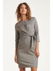 Smashed Lemon Sukienka w kolorze szarym rozmiar: XS. Szare sukienki damskie Smashed Lemon, bez wzorów, bez ramiączek. Za 126.99 zł.
