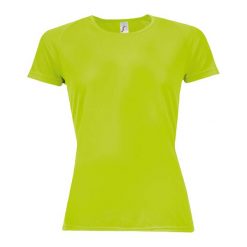 Koszulka Damska Sportowa Raglanowa. Zielone koszulki sportowe damskie SOL'S, s, bez wzorów, bez ramiączek, trekkingowe. Za 40.99 zł.