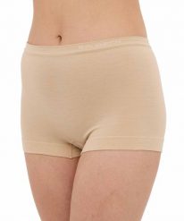 Bokserki damskie classic z wełną Brubeck COMFORT MERINO. Brązowe bokserki damskie Brubeck, bez wzorów, z dzianiny. Za 61.99 zł.