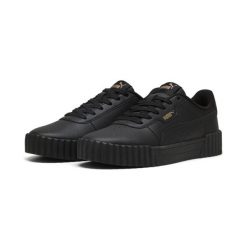 Damskie sneakersy Carina 3.0 PUMA Black Gold. Czarne obuwie sportowe damskie Puma, bez zapięcia, tenisowe. Za 279.00 zł.