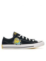 Converse Trampki Converse x Minions Chuck Taylor All Star A21404C Czarny. Czarne trampki damskie Converse, bez wzorów, z materiału, bez zapięcia. Za 379.99 zł.
