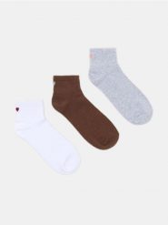 Skarpetki z bawełną 3 pack - wielobarwny. Skarpetki damskie Sinsay, bez wzorów, z bawełny. Za 12.99 zł.
