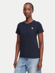 Guess Jeans T-Shirt W4YI10 J1314 Granatowy Regular Fit. Niebieskie t-shirty damskie Guess Jeans, xs, z aplikacjami, z bawełny, bez kołnierzyka. Za 129.99 zł.