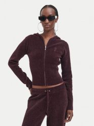 Juicy Couture Bluza JCWEB005 Brązowy ciemny Regular Fit. Brązowe bluzy damskie Juicy Couture, m, bez wzorów, z syntetyku, bez kaptura. Za 599.99 zł.