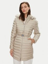 Calvin Klein Płaszcz przejściowy K20K207109 Beżowy Slim Fit. Brązowe kurtki damskie Calvin Klein, s, bez wzorów, z syntetyku, bez kaptura. Za 599.99 zł.