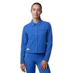 Damska letnia wierzchnia koszula kolarska gravel Kolarstwo Siroko Emberly-W Blue. Niebieskie koszule damskie SIROKO, na lato, xs, bez wzorów, z materiału, bez kołnierzyka, bez ramiączek. Za 381.00 zł.
