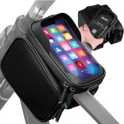 Sakwa rowerowa na ramę VAYOX VA0168 z etui na telefon. Czarne torebki klasyczne damskie VAYOX, bez dodatków. Za 64.90 zł.