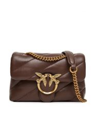 PINKO Torebka Love Puff Mini CL PE 25 PLTT 100039 A0F2 Brązowy. Brązowe torebki klasyczne damskie Pinko, ze skóry, bez dodatków. Za 1,579.00 zł.