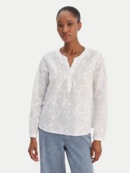 Tatuum Bluzka Relia T2501.044 Biały Regular Fit. Białe bluzki damskie TATUUM, bez wzorów, z bawełny, bez kołnierzyka, bez ramiączek. Za 229.99 zł.