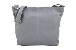 Listonoszki damskie skórzane - Barberini's - Szare jasne. Szare shopper bag Barberinis, bez wzorów, ze skóry, duże, bez dodatków. Za 199.99 zł.