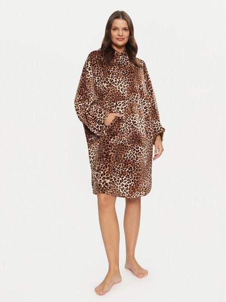 Hunkemöller Bluza 204187 Brązowy Relaxed Fit. Brązowe bluzy damskie Hunkemöller, s, bez wzorów, z syntetyku, bez kaptura. Za 99.99 zł.