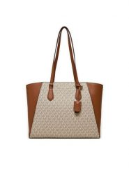 MICHAEL Michael Kors Torebka Taryn 30F4GTBT7B Beżowy. Brązowe shopper bag MICHAEL Michael Kors, bez wzorów, ze skóry, bez dodatków. Za 1,019.00 zł.