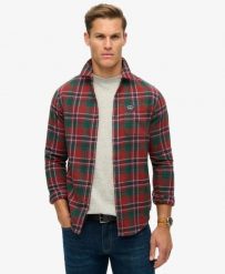 Superdry Koszula Lumberjack z długim rękawem bawełniana Buckshot Check Red. Czerwone koszule damskie Superdry, m, z aplikacjami, z bawełny, klasyczne, bez kołnierzyka, bez ramiączek. Za 369.55 zł.