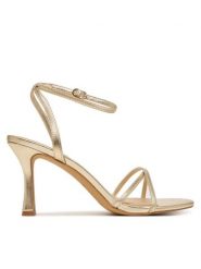 Aldo Sandały Marbela 14298898 Złoty. Żółte sandały damskie ALDO, bez wzorów, ze skóry, bez obcasa, na szpilce, bez zapięcia. Za 379.99 zł.