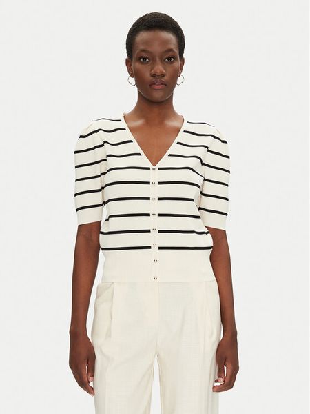 Morgan Sweter 251-MFOLK Écru Regular Fit. Swetry klasyczne damskie Morgan, xl, z syntetyku, bez kołnierzyka. Za 219.99 zł.