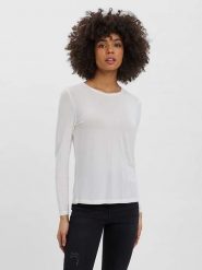 Vero Moda Koszulka w kolorze białym rozmiar: XL. Białe bluzki damskie Vero Moda, xl, bez wzorów, bez kołnierzyka, bez ramiączek. Za 30.71 zł.
