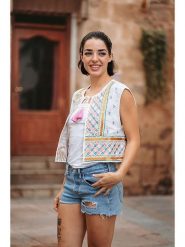 Isla Bonita by SIGRIS Kamizelka ze wzorem rozmiar: XL. Kamizelki damskie Isla Bonita by SIGRIS, xl, bez wzorów, z bawełny, bez kaptura. Za 198.10 zł.