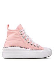 Converse Trampki Chuck Taylor All Star Move Hi 272853C Różowy. Czerwone trampki dziewczęce Converse, bez wzorów, z materiału, bez zapięcia. Za 299.99 zł.