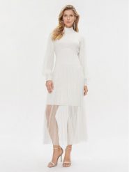 TWINSET Sukienka dzianinowa 232TT3413 Écru Regular Fit. Sukienki damskie Twinset, bez wzorów, z dzianiny, bez ramiączek. Za 1,229.00 zł.