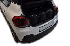 Torby Do Bagażnika Citroen C3 Hatchback 2016-2023 3Szt Kjust. Czarne torby podróżne KJUST, bez wzorów, z kauczuku. Za 780.00 zł.