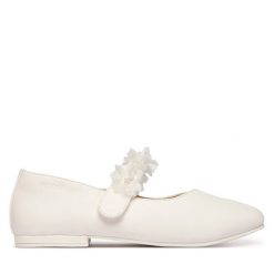 Baleriny Mayoral. Białe baleriny dziewczęce Mayoral, bez wzorów, bez obcasa, bez zapięcia. Za 219.99 zł.