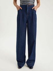 BGN Dżinsy - Comfort fit - w kolorze granatowym rozmiar: 38. Niebieskie jeansy damskie BGN, z podwyższonym stanem. Za 162.49 zł.