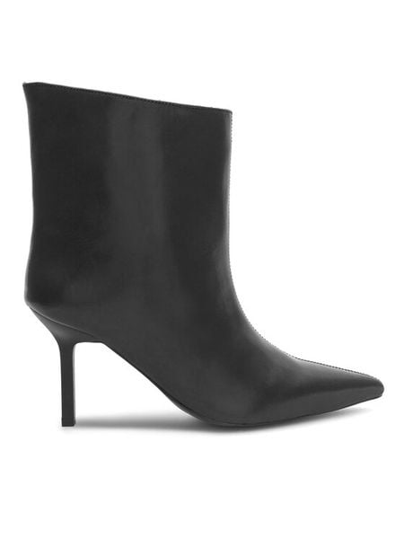 Gino Rossi Botki IRINA-110518 Czarny. Czarne botki damskie Gino Rossi, ze skóry, bez obcasa, na szpilce, bez zapięcia. Za 399.99 zł.