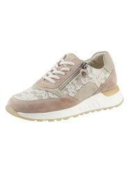 Heine Skórzane sneakersy w kolorze jasnoróżowo-białym rozmiar: 40. Białe obuwie sportowe damskie Heine, ze skóry, bez zapięcia. Za 110.29 zł.