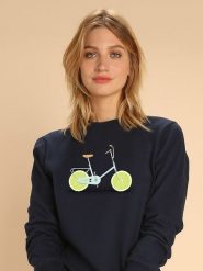 WOOOP Bluza w kolorze granatowym rozmiar: XL. Niebieskie bluzy damskie Wooop, xl, bez wzorów, bez kaptura. Za 100.99 zł.