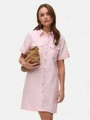 Vero Moda Sukienka jeansowa Jennie 10309665 Różowy Regular Fit. Czerwone sukienki damskie Vero Moda, bez wzorów, z bawełny, bez ramiączek. Za 189.99 zł.