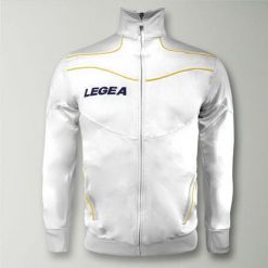 Kurtka Junior Texas do trening Biało-Złota. Białe kurtki damskie LEGEA, xs, bez wzorów, z materiału, bez kaptura. Za 64.00 zł.