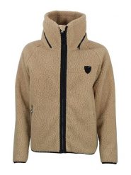 Peak Mountain Kurtka polarowa "Amay" w kolorze jasnobrązowym rozmiar: XXL. Brązowe kurtki damskie Peak Mountain, xxl, bez wzorów, z polaru, bez kaptura. Za 210.81 zł.