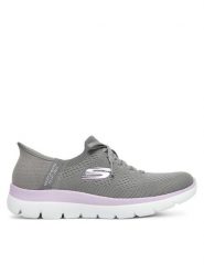 Skechers Sneakersy Summits-New Daily 150263/GYLV Szary. Szare obuwie sportowe damskie Skechers, z materiału, bez zapięcia. Za 259.00 zł.