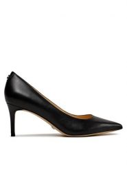 Guess Szpilki Bravo4 FLPBV4 LEA08 Czarny. Czarne szpilki damskie Guess, z aplikacjami, ze skóry, bez obcasa, na szpilce, bez zapięcia. Za 429.99 zł.