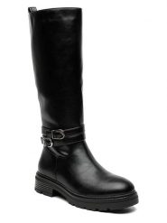 Sixth Sens Kozaki w kolorze czarnym rozmiar: 37. Czarne kozaki damskie Sixth Sens, na zimę, z materiału, bez obcasa, bez zapięcia. Za 78.47 zł.