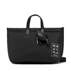 Torebka KARL LAGERFELD. Czarne shopper bag KARL LAGERFELD, bez wzorów, bez dodatków. Za 1,018.99 zł.