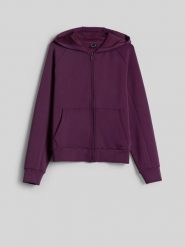4F Bluza dresowa regular z kapturem damska - fioletowa XXL. Fioletowe bluzy damskie 4F, xxl, bez wzorów, z dresówki. Za 169.99 zł.