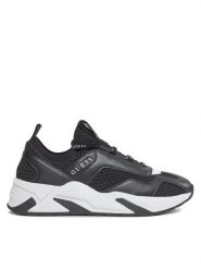 Guess Sneakersy Geniver2 FLPGE2 FAB12 Czarny. Czarne obuwie sportowe damskie Guess, z materiału, bez zapięcia. Za 309.99 zł.