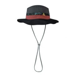 Kapelusz BUFF EXPLORE BOONEY HAT OKISA. Czarne kapelusze damskie Buff, bez wzorów, z nylonu, sportowe. Za 157.40 zł.